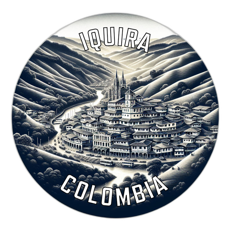 Iquira Colombia Souvenir Die Cut Flat Magnet 2-Inch