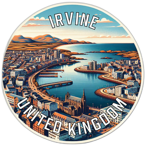 Irvine United Kingdom Souvenir Die Cut Flat Magnet 6-Inch