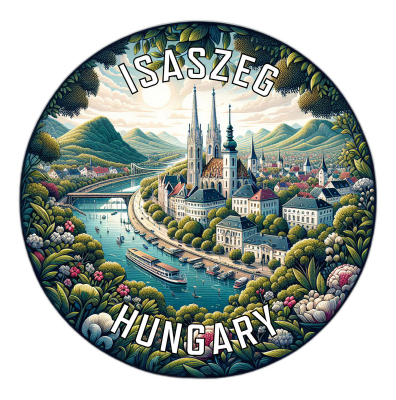 Isaszeg Hungary Souvenir Die Cut Flat Magnet 6-Inch