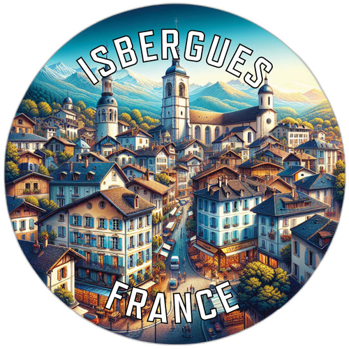 Isbergues France Souvenir Die Cut Flat Magnet 6-Inch