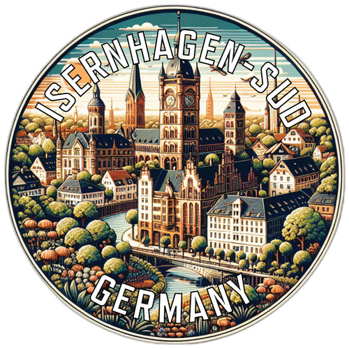 Isernhagen Sud Germany Souvenir Die Cut Flat Magnet 2-Inch