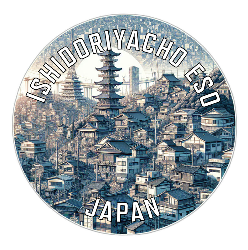 Ishidoriyacho eso Japan Souvenir Die Cut Flat Magnet 2-Inch