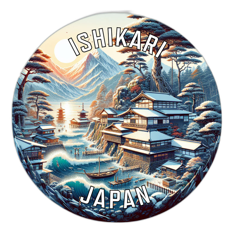 Ishikari Japan Souvenir Die Cut Flat Magnet 2-Inch