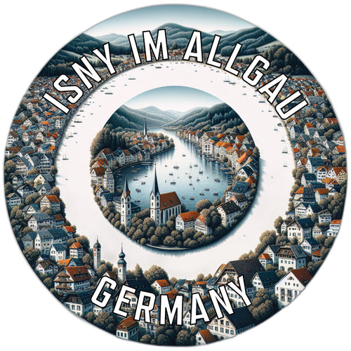 Isny im Allgau Germany Souvenir Die Cut Flat Magnet 2-Inch
