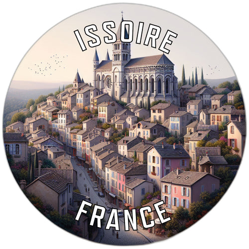 Issoire France Souvenir Die Cut Flat Magnet 6-Inch