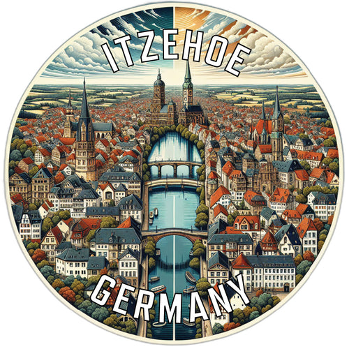 Itzehoe Germany Souvenir Die Cut Flat Magnet 4-Inch