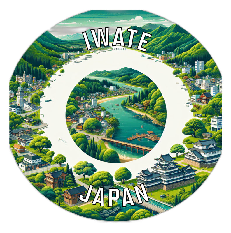 Iwate Japan Souvenir Vinyl Decal Sticker 2-Inch