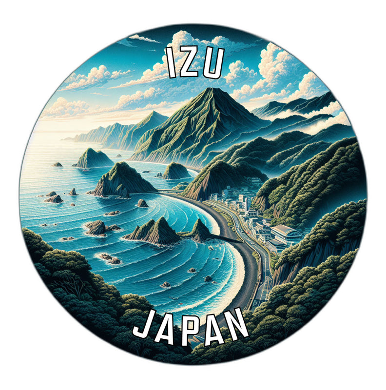 Izu Japan Souvenir Die Cut Flat Magnet 2-Inch