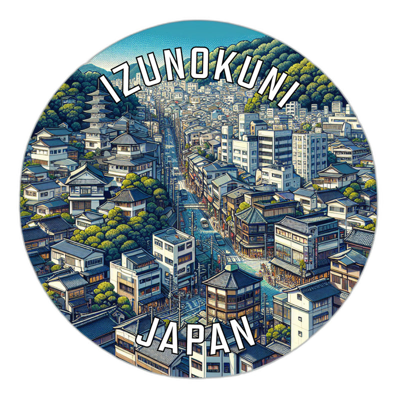 Izunokuni Japan Souvenir Die Cut Flat Magnet 2-Inch