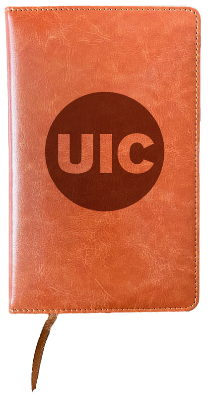 University of Illinois at Chicago Engraved 8" x 5" Leather Journal Officially Licensed Collegiate Product Single