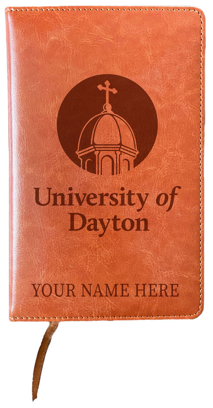 Dayton Flyers Customizable Engraved 8" x 5" Leather Journal Officially Licensed