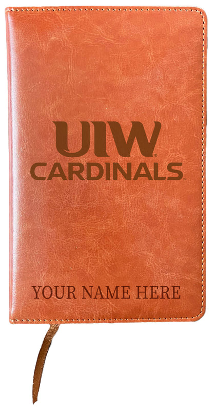 Incarnate Word Cardinals Customizable Engraved 8" x 5" Leather Journal Officially Licensed