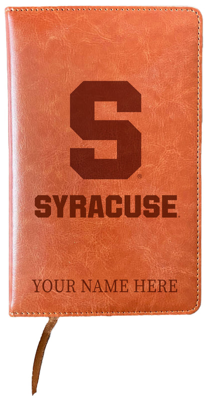 Syracuse Orange Customizable Engraved 8" x 5" Leather Journal Officially Licensed