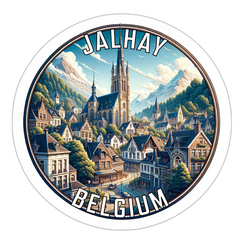 Jalhay Belgium Souvenir Die Cut Flat Magnet 6-Inch