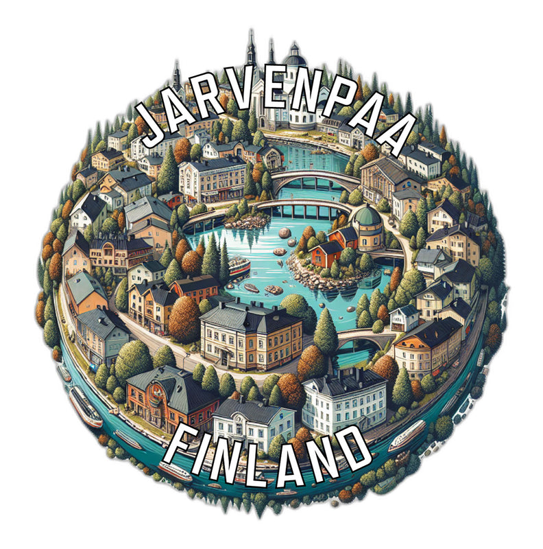Jarvenpaa Finland Souvenir Die Cut Flat Magnet 6-Inch