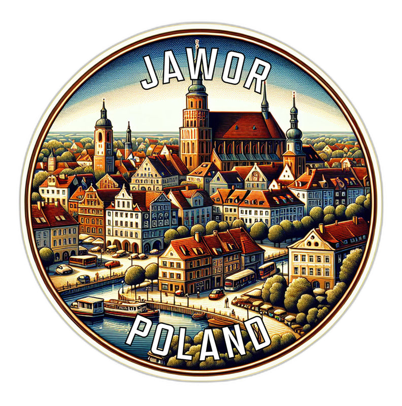 Jawor Poland Souvenir Die Cut Flat Magnet 6-Inch