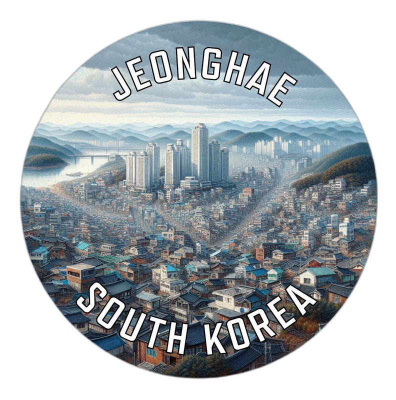 Jeonghae Korea South Souvenir Die Cut Flat Magnet 6-Inch