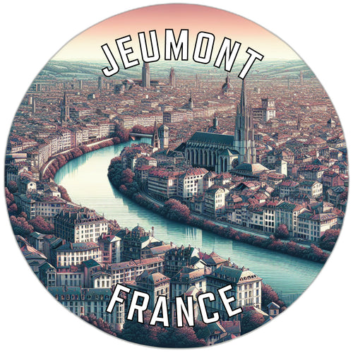 Jeumont France Souvenir Die Cut Flat Magnet 6-Inch
