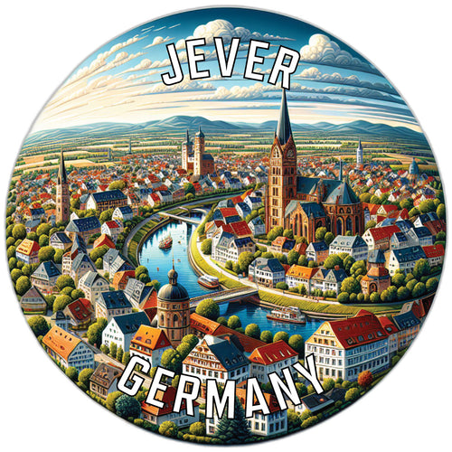 Jever Germany Souvenir Die Cut Flat Magnet 2-Inch