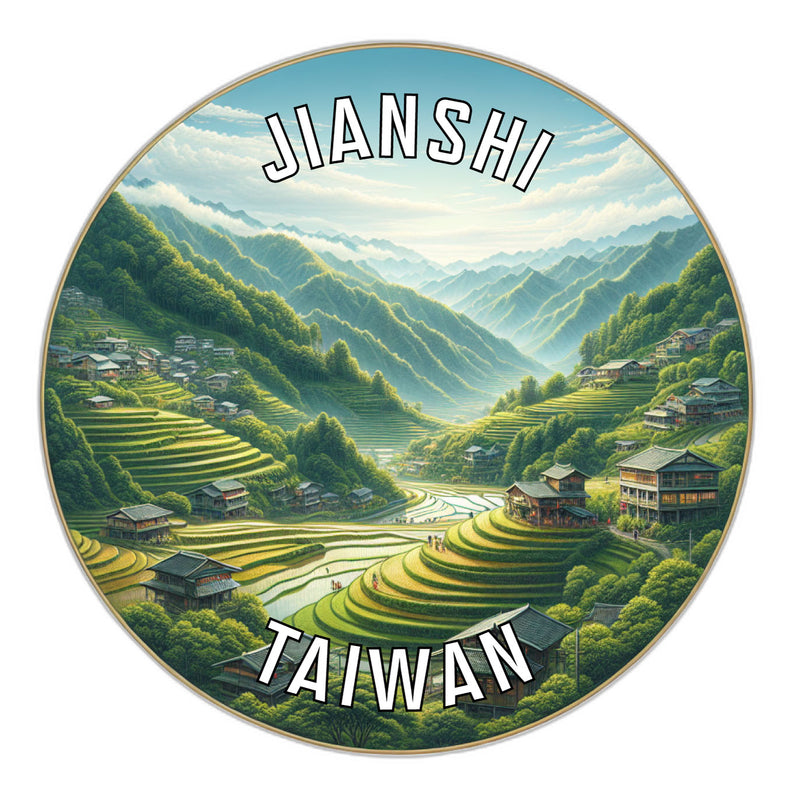 Jianshi Taiwan Souvenir Die Cut Flat Magnet 6-Inch