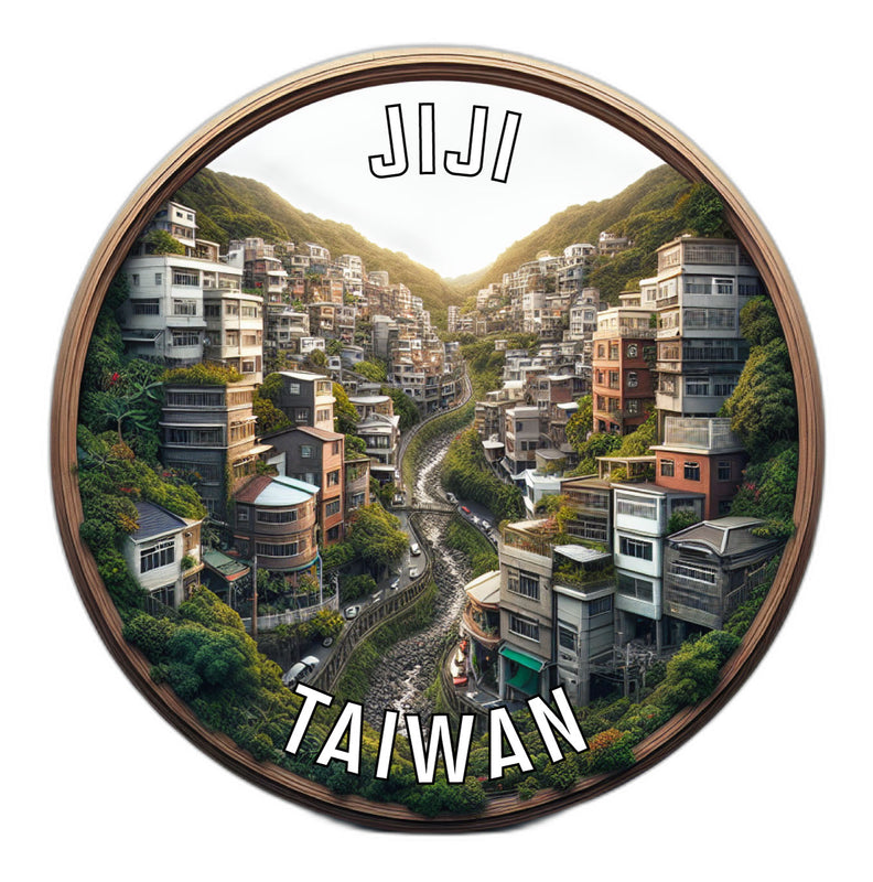 Jiji Taiwan Souvenir Die Cut Flat Magnet 2-Inch