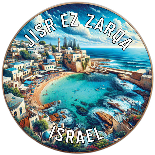 Jisr ez Zarqa Israel Souvenir Die Cut Flat Magnet 2-Inch