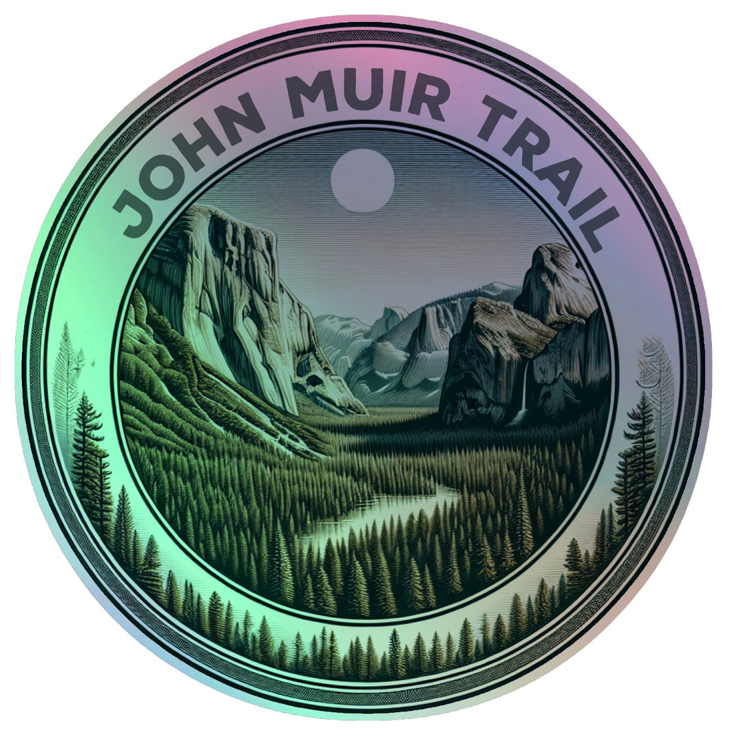 John Muir Trail Souvenir Die Cut Flat Magnet 6-Inch