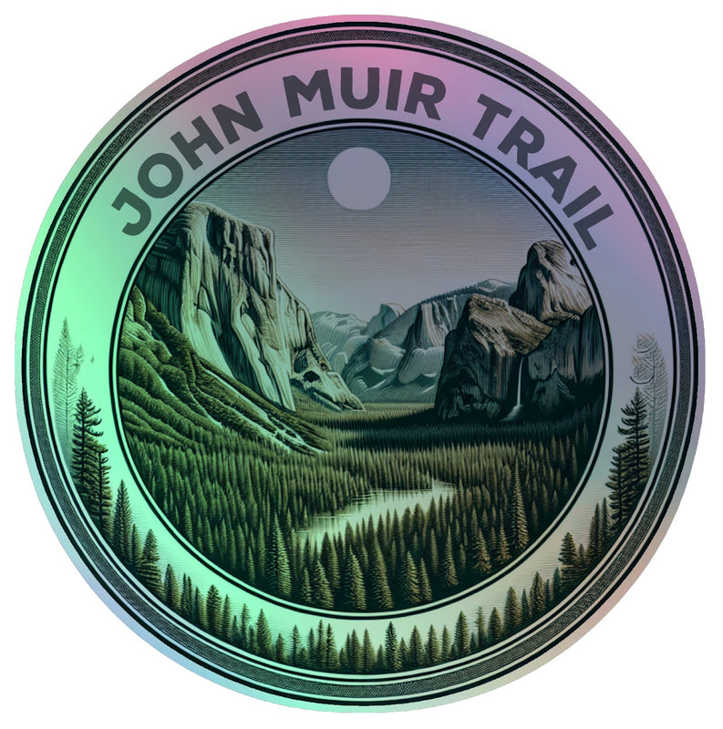 John Muir Trail Souvenir Die Cut Flat Magnet 6-Inch
