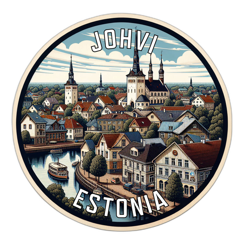 Johvi Estonia Souvenir Vinyl Decal Sticker 6-Inch