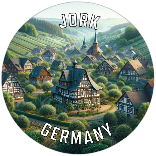 Jork Germany Souvenir Die Cut Flat Magnet 2-Inch