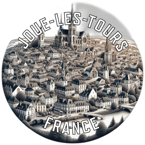 Joue les Tours France Souvenir Die Cut Flat Magnet 6-Inch