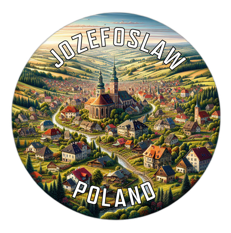 Jozefoslaw Poland Souvenir Die Cut Flat Magnet 6-Inch