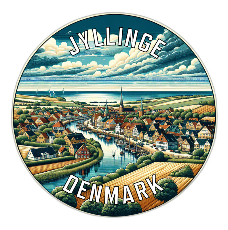 Jyllinge Denmark Souvenir Die Cut Flat Magnet 6-Inch