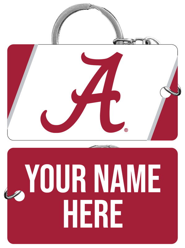 Alabama Crimson Tide Customizable Acrylic Keychain 1.5" x 2.75" Officially Licensed