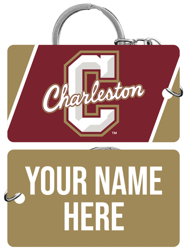 College of Charleston Customizable Acrylic Keychain 1.5" x 2.75" Officially Licensed
