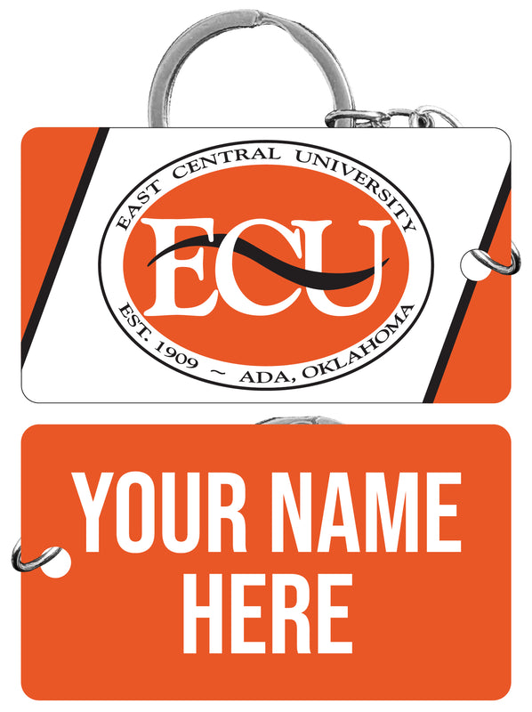 East Central University Tigers Customizable Acrylic Keychain 1.5" x 2.75" Officially Licensed