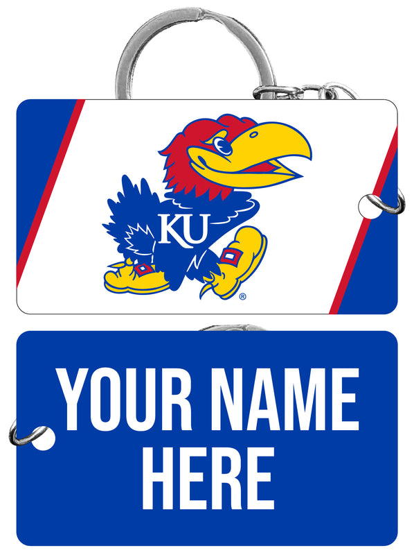 Kansas Jayhawks Customizable Acrylic Keychain 1.5" x 2.75" Officially Licensed