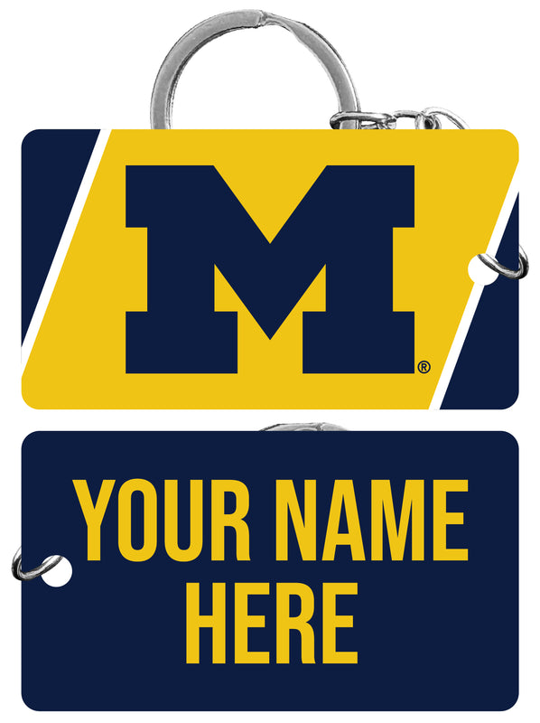 Michigan Wolverines Customizable Acrylic Keychain 1.5" x 2.75" Officially Licensed