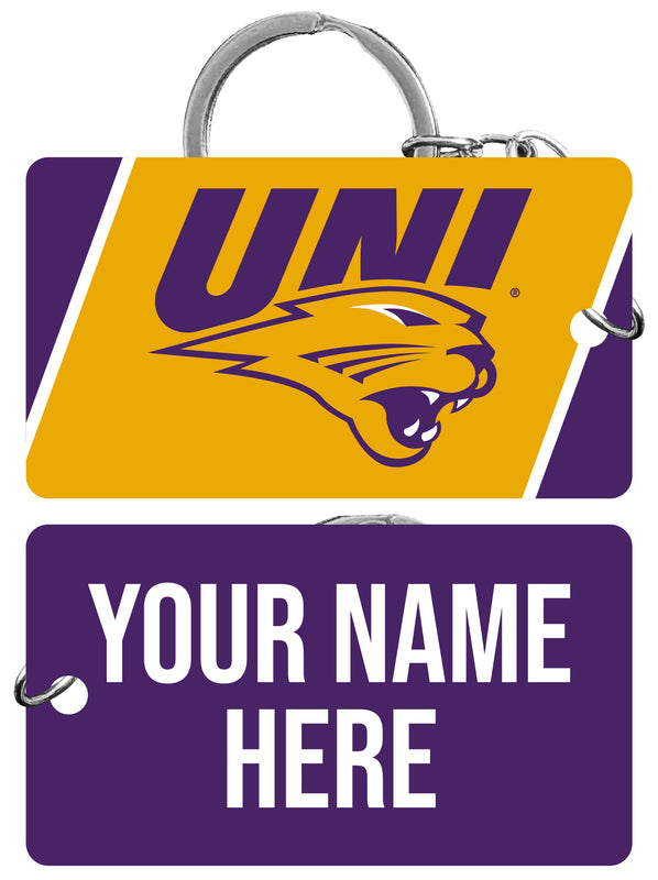Northern Iowa Panthers Customizable Acrylic Keychain 1.5" x 2.75" Officially Licensed