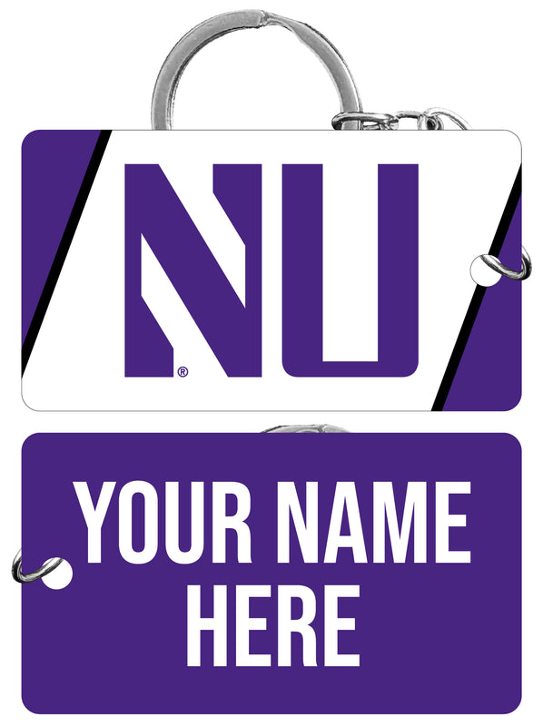 Northwestern University Wildcats Customizable Acrylic Keychain 1.5" x 2.75" Officially Licensed