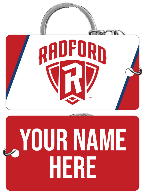 Radford University Highlanders Customizable Acrylic Keychain 1.5" x 2.75" Officially Licensed