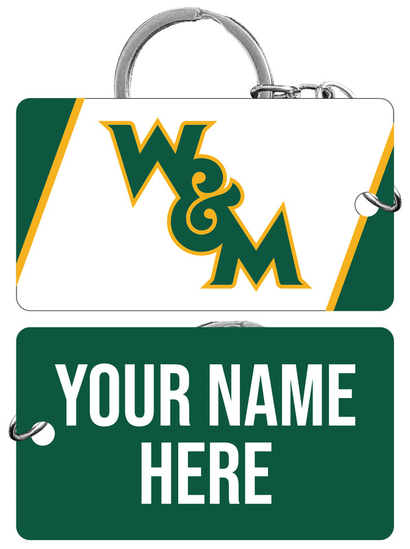 William and Mary Customizable Acrylic Keychain 1.5" x 2.75" Officially Licensed