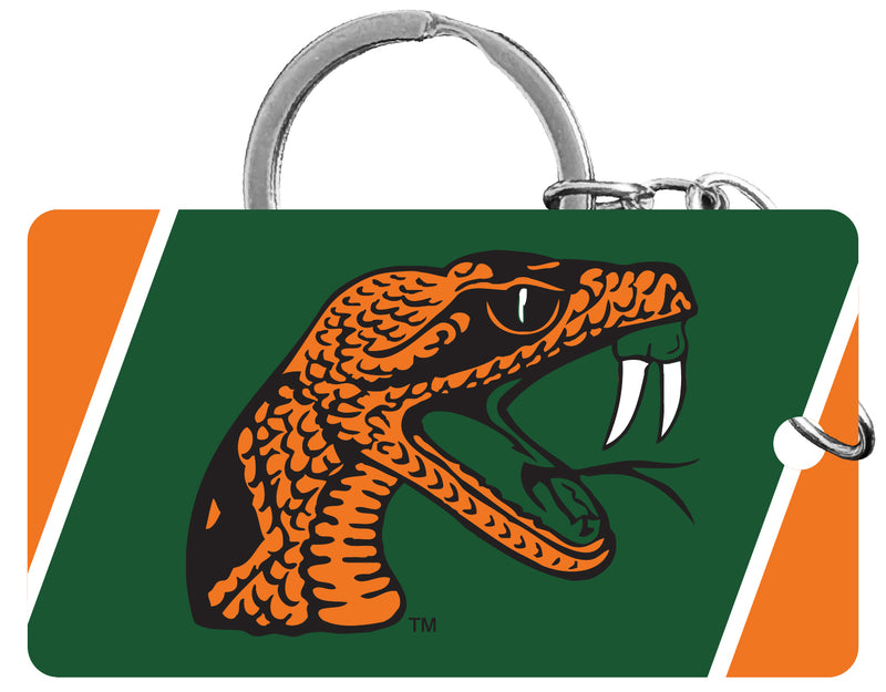 Florida A&M Rattlers Acrylic Keychain 1.5" x 2.75" Officially Licensed Collegiate Product 2-Pack