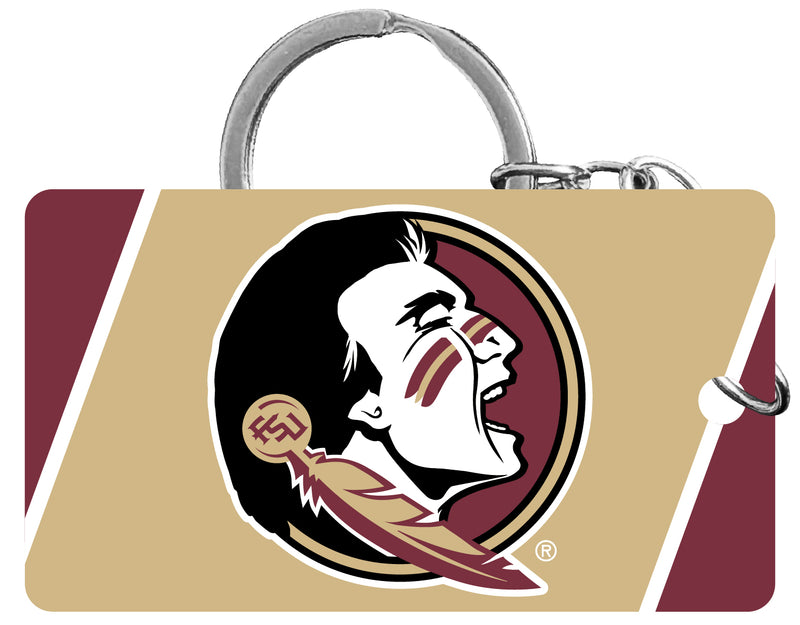 Florida State Seminoles Acrylic Keychain 1.5" x 2.75" Officially Licensed Collegiate Product 2-Pack