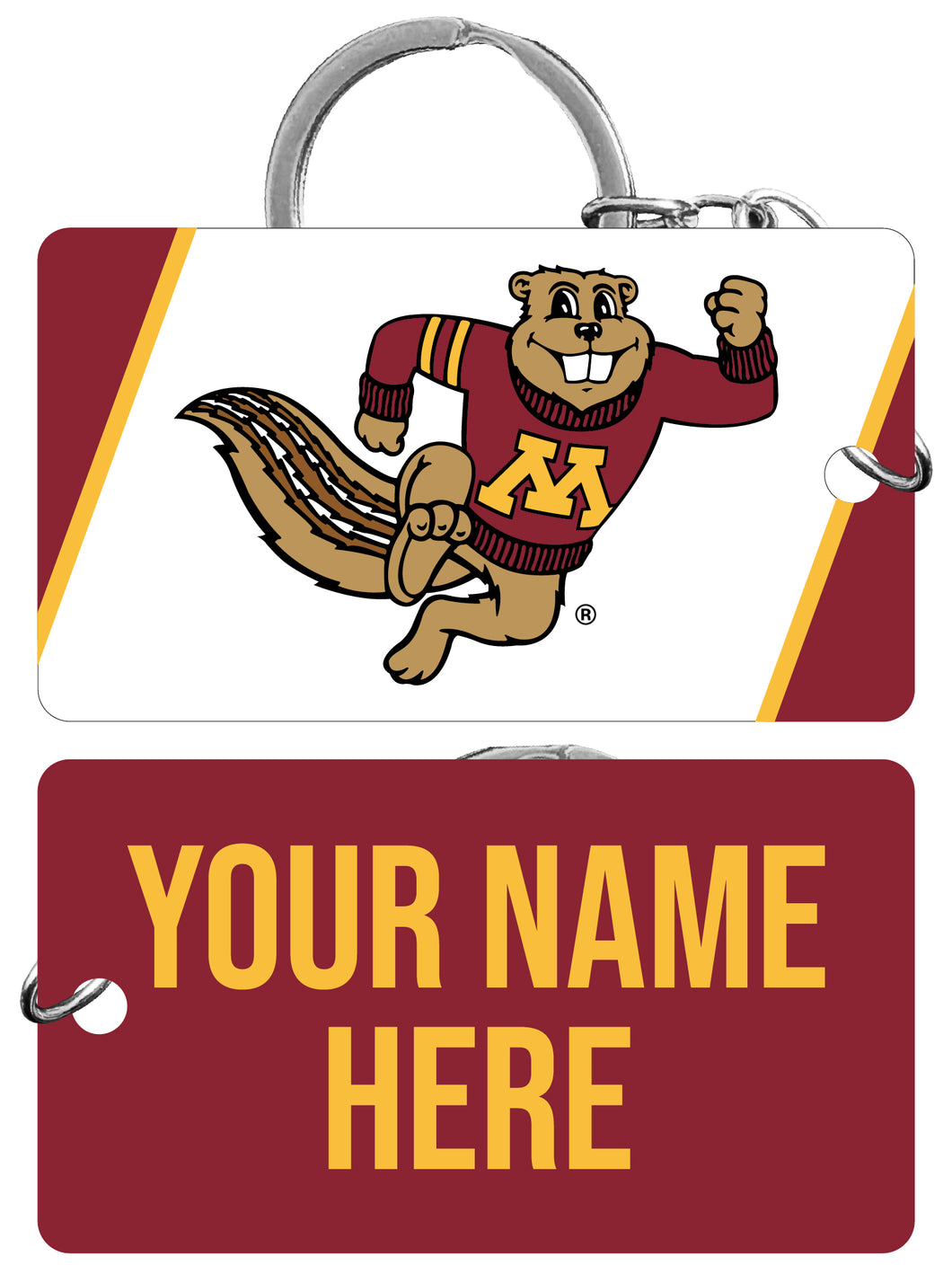 Minnesota Gophers Customizable Acrylic Keychain 1.5