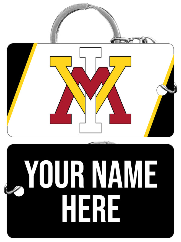 VMI Keydets Customizable Acrylic Keychain 1.5" x 2.75" Officially Licensed Collegiate Product 4-Pack