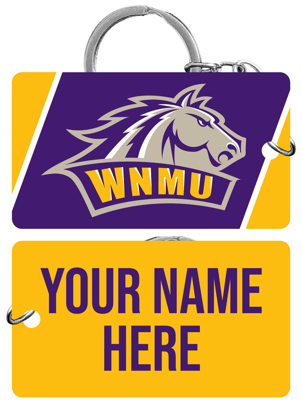 Western New Mexico University Customizable Acrylic Keychain 1.5" x 2.75" Officially Licensed Collegiate Product 2-Pack