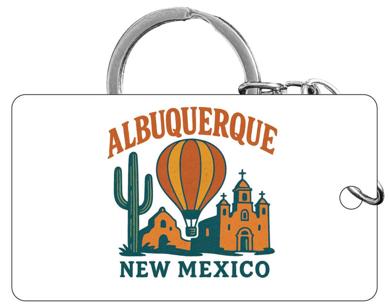 Albuquerque New Mexico Vintage Design Souvenir Acrylic Keychain (1.5" x 2.75")