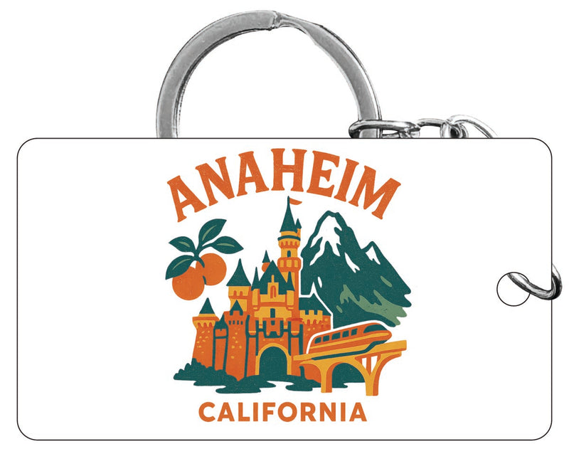 Anaheim California Vintage Design Souvenir Acrylic Keychain (1.5" x 2.75")