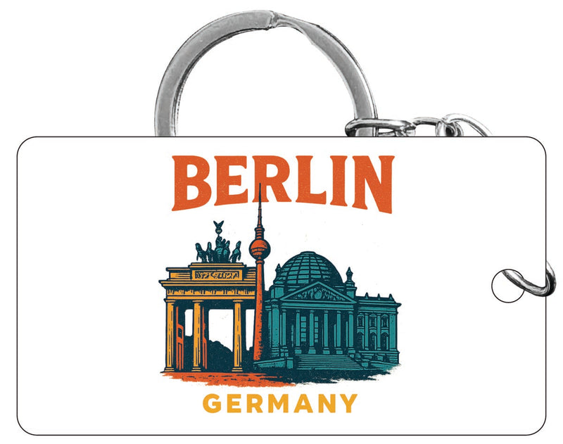 Berlin Germany Vintage Design Souvenir Acrylic Keychain (1.5" x 2.75")